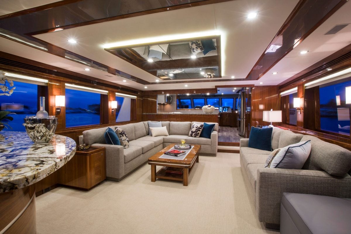 Interior de lujo yate